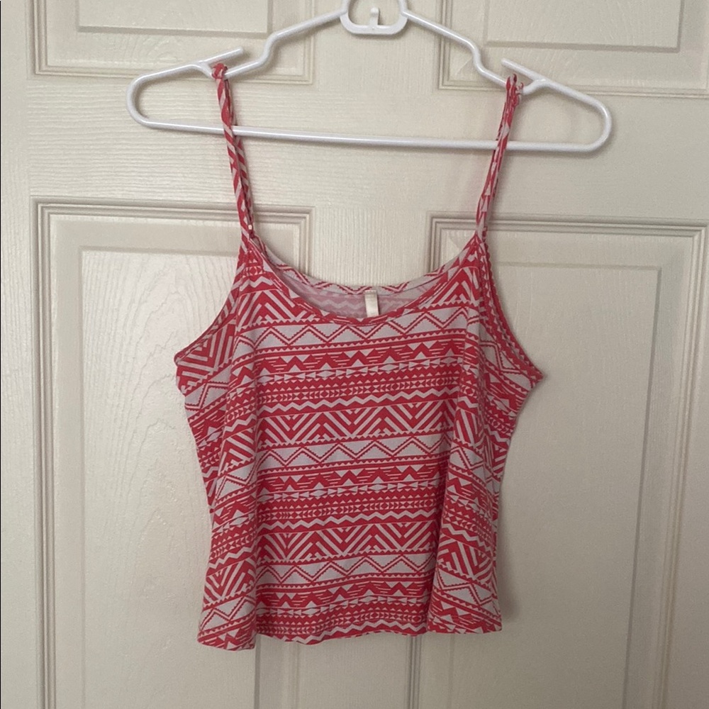 Pink Patterned Women's Crop Top
